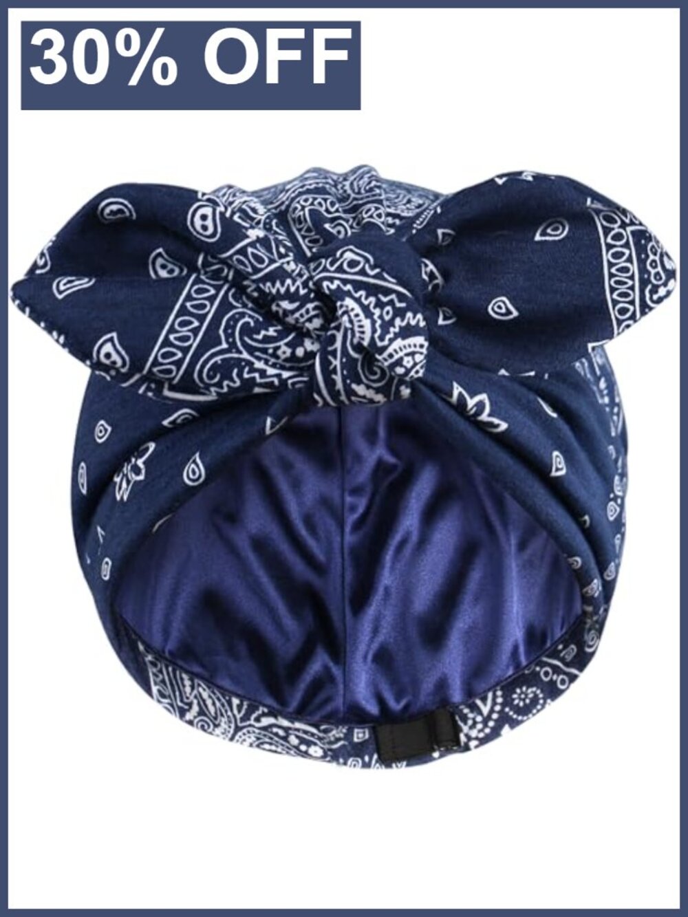 Satin Lined Turban Beanie for Women Chemo Headwear Sleep Cap
